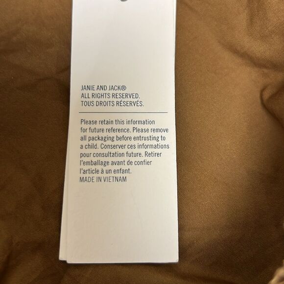 Janie and Jack 100047321 Brown Corduroy Newsboy Cap size 6 to 8 - Picture 7 of 9